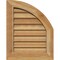 Ekena Millwork Quarter Round Top Right Western Red Cedar Gable Vent w/Decorative Face Frame, 09"W x 14"H GVWQR09X1402RDUWR - alternate 1